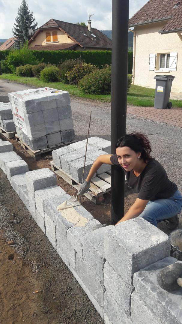 Installation muret décoratif Remiremont